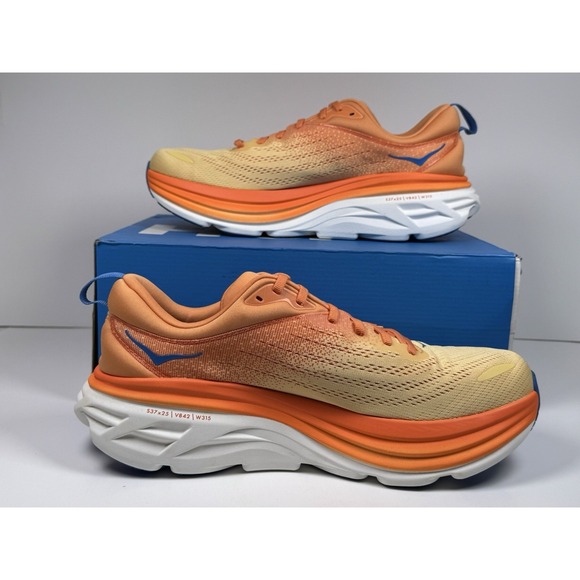 HOKA One One Bondi 8 Running Shoes Men\'s Size 11 Impala/Mock Orange 1123202 main image 4